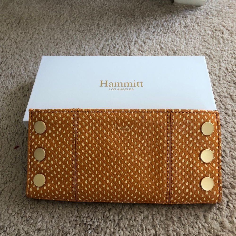 Hammitt 110 North wallet Apricot Snake.  Includes white Hammitt box and bag